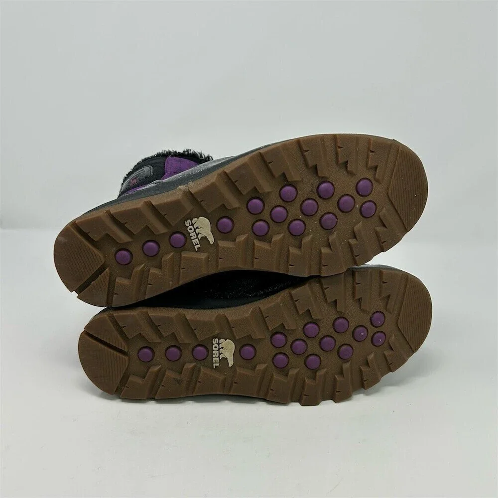 Sorel Disney Frozen 2 Whitney Short Girls Snow Boots Purple Glitter Elsa Size 6
